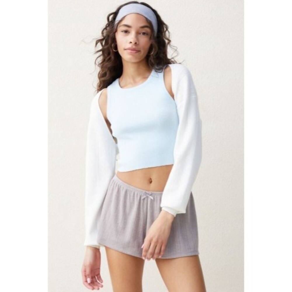 Pacsun White Pointelle Bolero Shrug